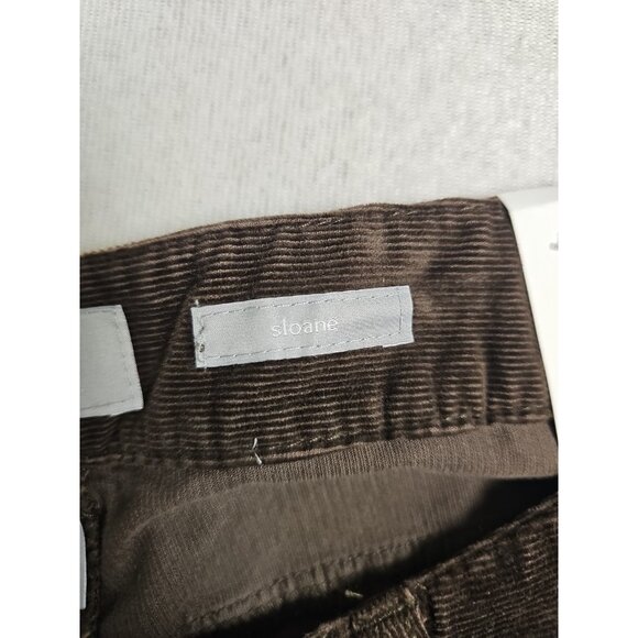 Liz Claiborne Corduroy Pants Womens Sz 16 P BROWN Sloane Slim Bootcut New - Picture 6 of 9